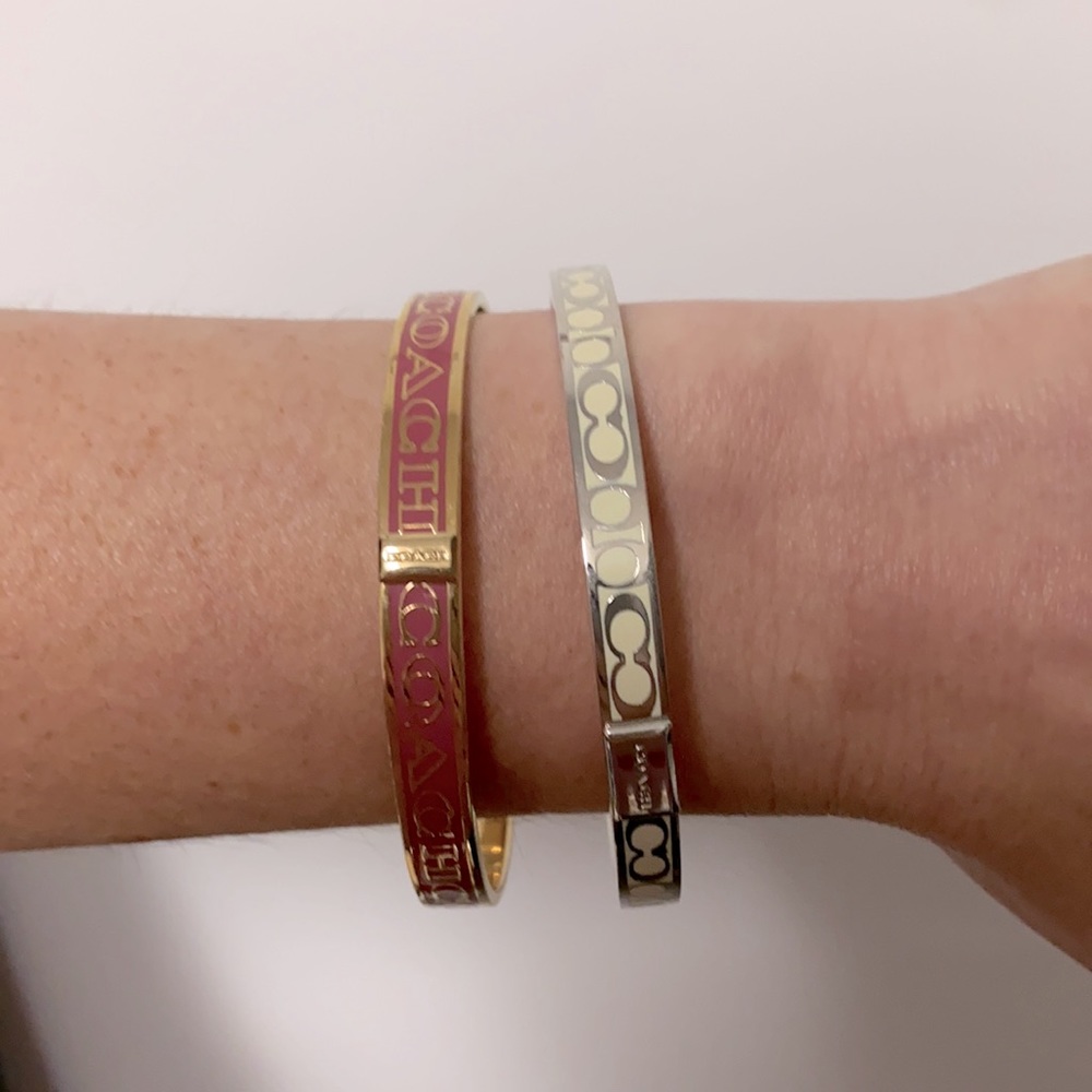COACH Pink & White Bangles
